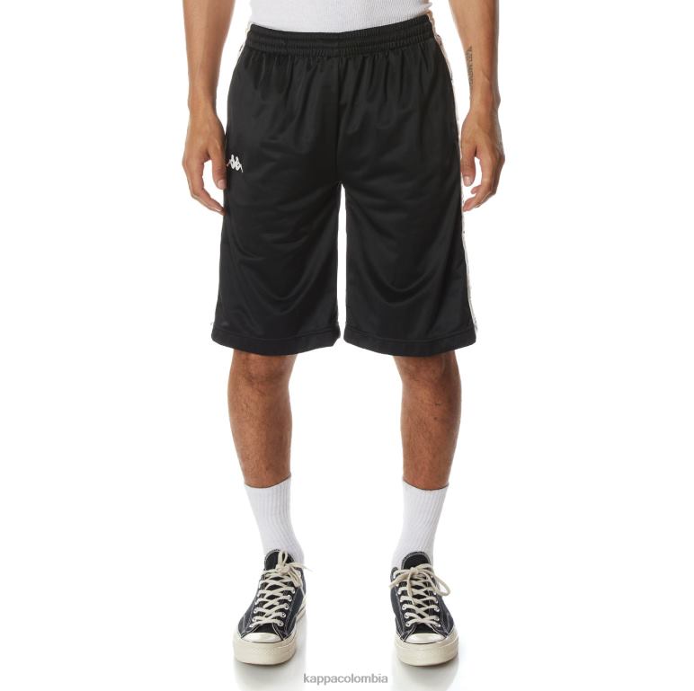 Kappa hombres 222 banda Treadwellzin 2 pantalones cortos humo negro B8N4D264