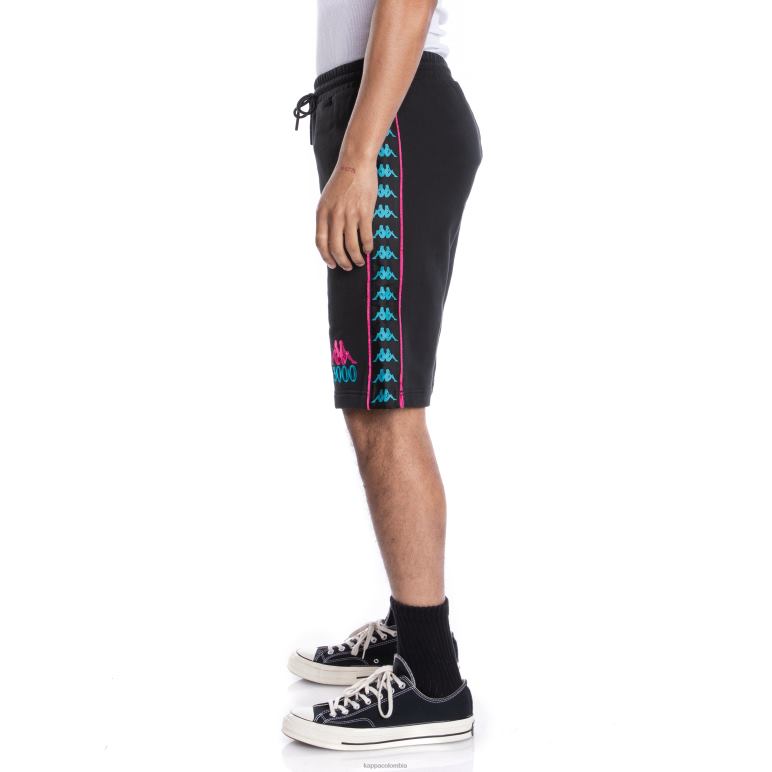 Kappa hombres pantalones cortos 222 banda gumball grifo negro B8N4D259