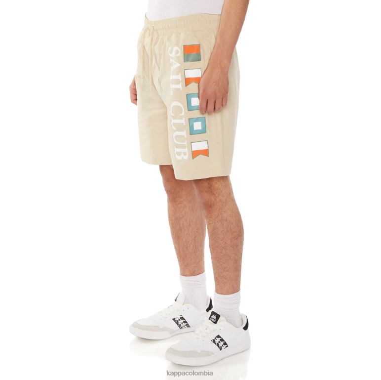 Kappa hombres pantalones cortos rojos beige B8N4D219