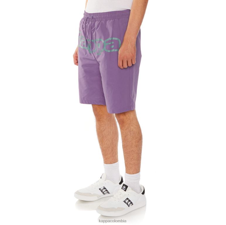 Kappa hombres shorts con logo a escala Violeta B8N4D223