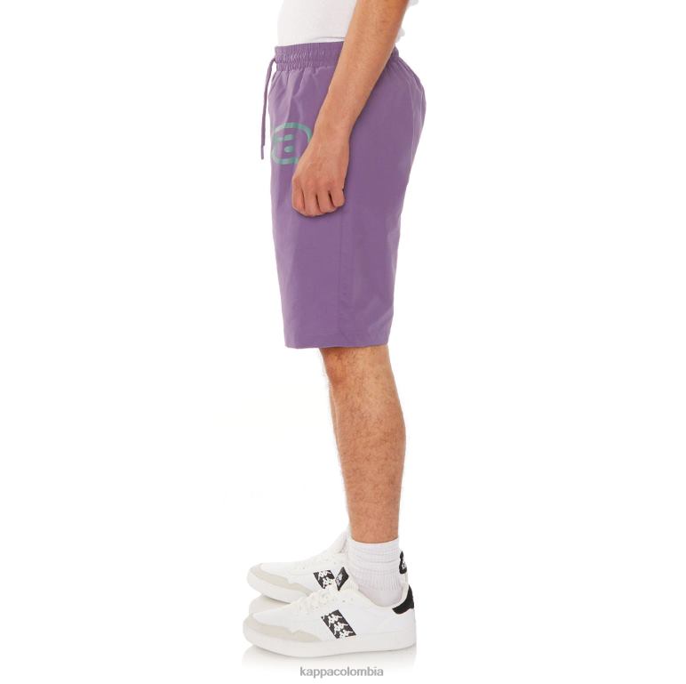 Kappa hombres shorts con logo a escala Violeta B8N4D223