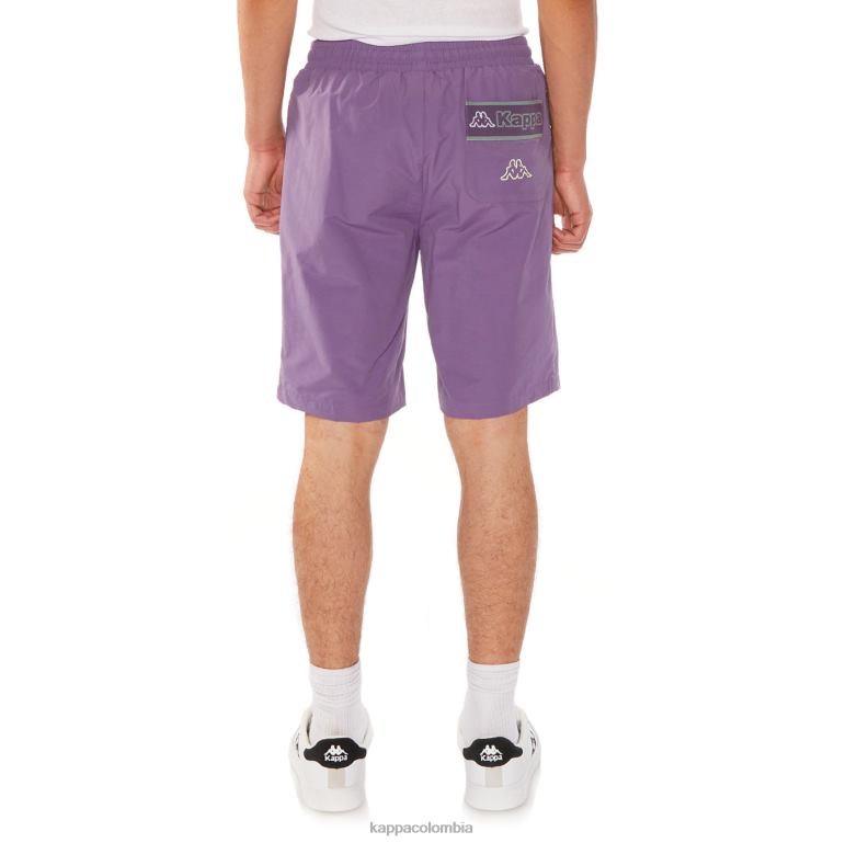 Kappa hombres shorts con logo a escala Violeta B8N4D223