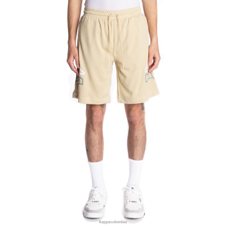 Kappa hombres shorts con logo y venado beige B8N4D221