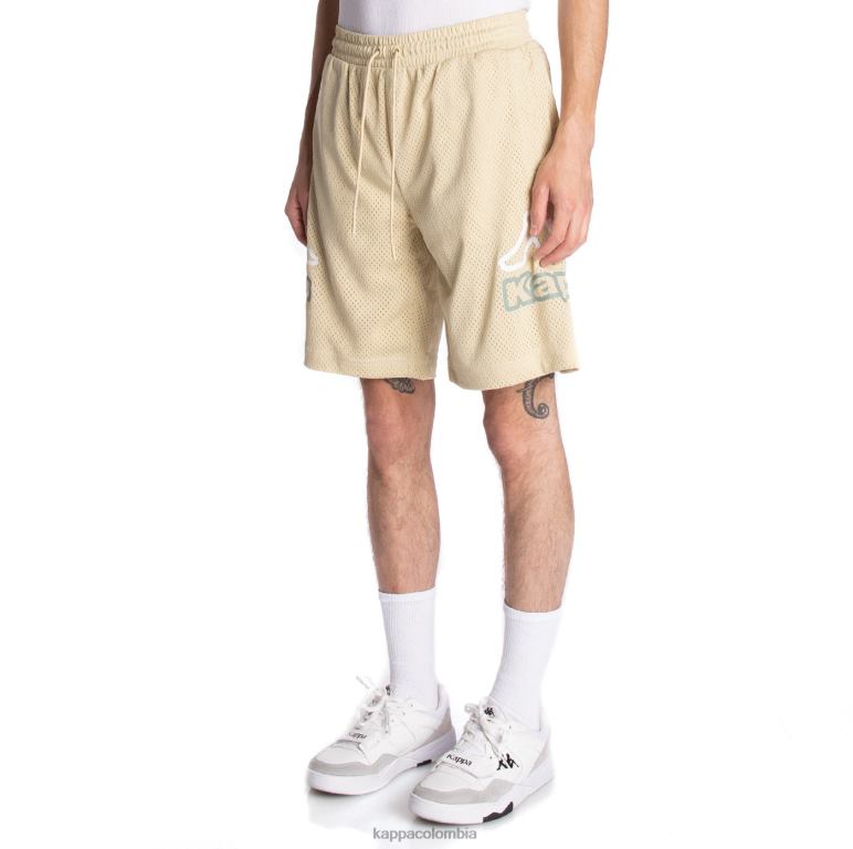 Kappa hombres shorts con logo y venado beige B8N4D221