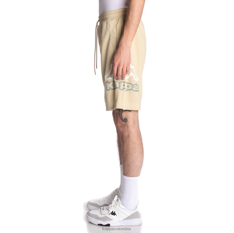 Kappa hombres shorts con logo y venado beige B8N4D221