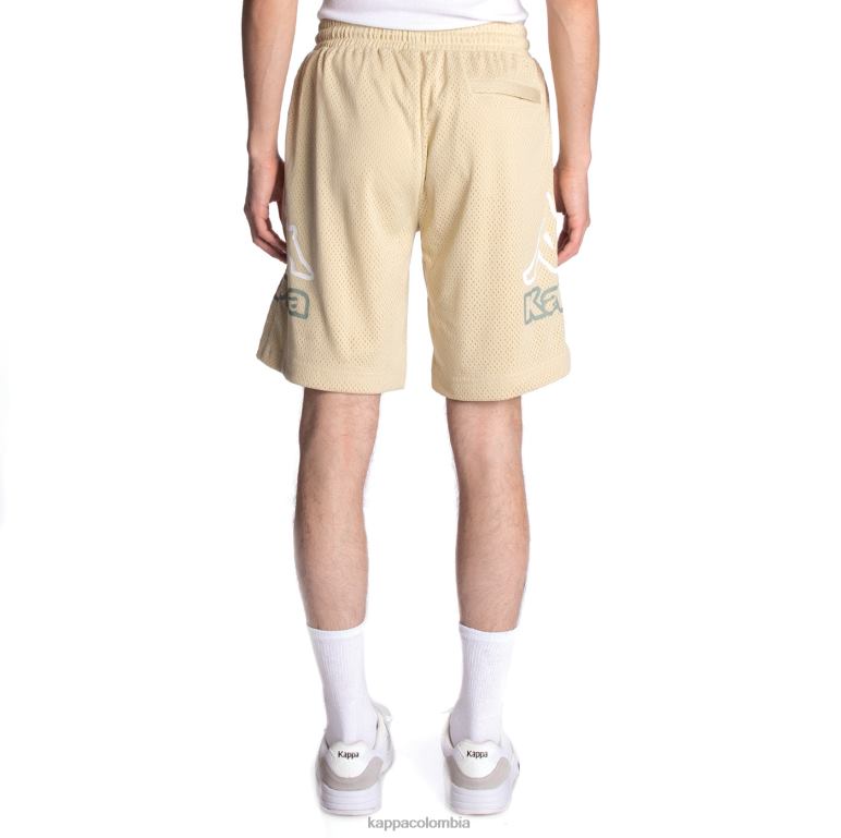 Kappa hombres shorts con logo y venado beige B8N4D221