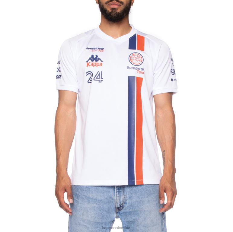 Kappa hombres auténtica camiseta coria gumball 3000 blanco B8N4D206