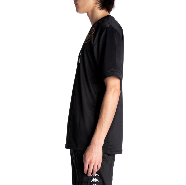 Kappa hombres auténtica camiseta de arnold azabache negro B8N4D211