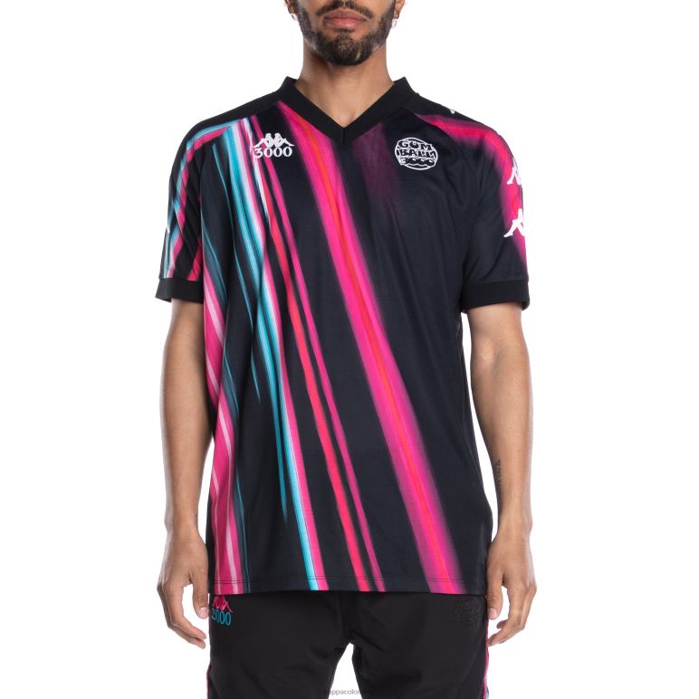 Kappa hombres auténtica camiseta de fútbol de gumball gabz negro rosa B8N4D193