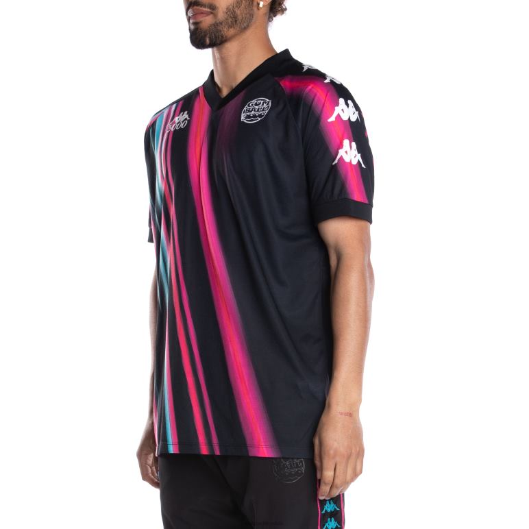 Kappa hombres auténtica camiseta de fútbol de gumball gabz negro rosa B8N4D193