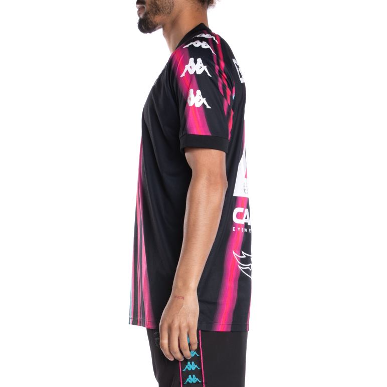 Kappa hombres auténtica camiseta de fútbol de gumball gabz negro rosa B8N4D193