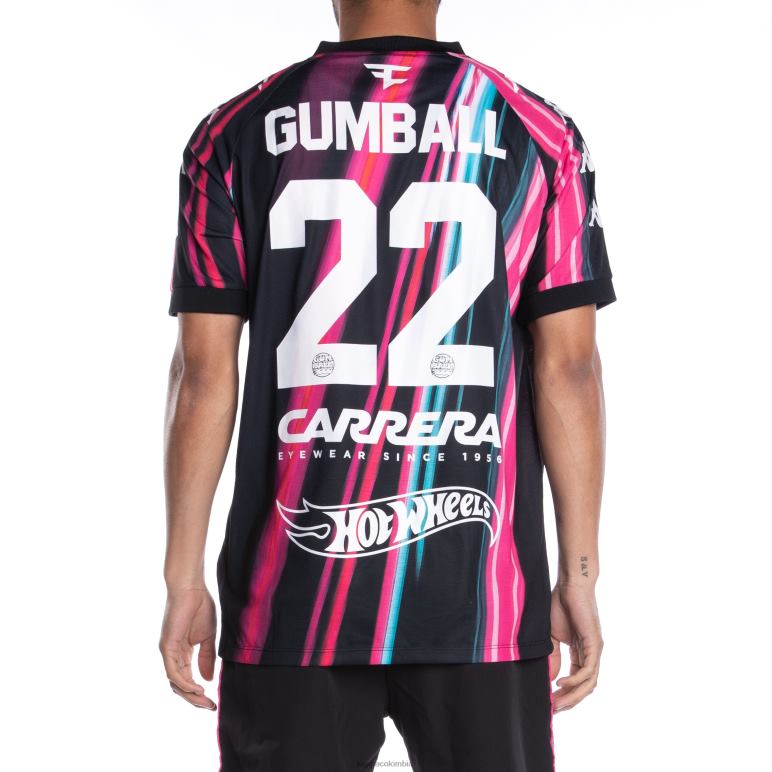 Kappa hombres auténtica camiseta de fútbol de gumball gabz negro rosa B8N4D193