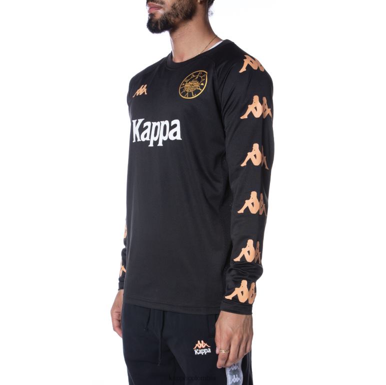 Kappa hombres auténtica camiseta de frederick negro azabache B8N4D212