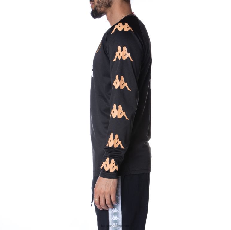 Kappa hombres auténtica camiseta de frederick negro azabache B8N4D212