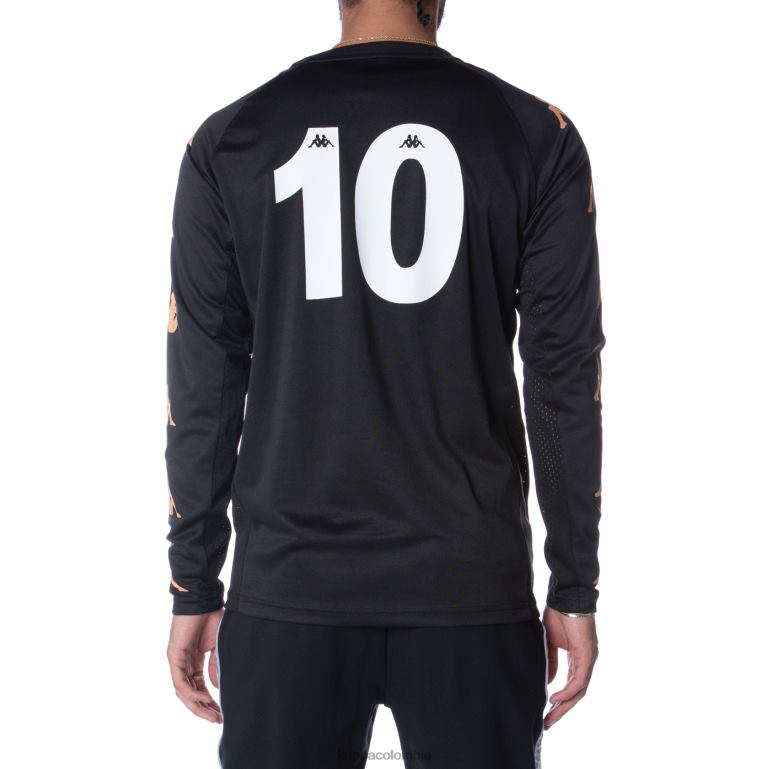 Kappa hombres auténtica camiseta de frederick negro azabache B8N4D212