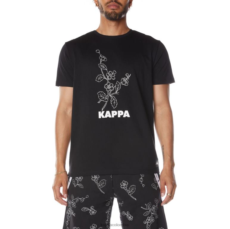 Kappa hombres auténtica camiseta de vitriolo japonés humo negro B8N4D172