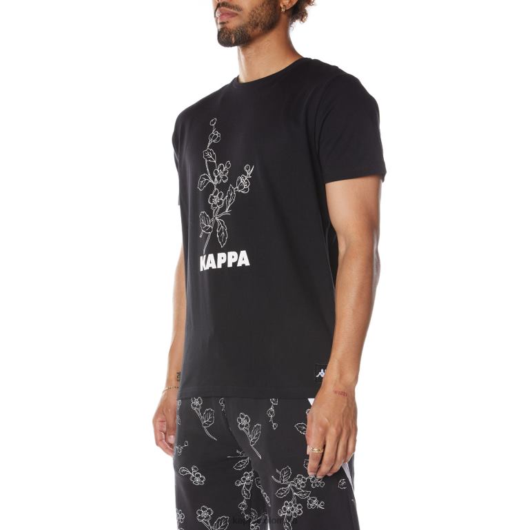 Kappa hombres auténtica camiseta de vitriolo japonés humo negro B8N4D172