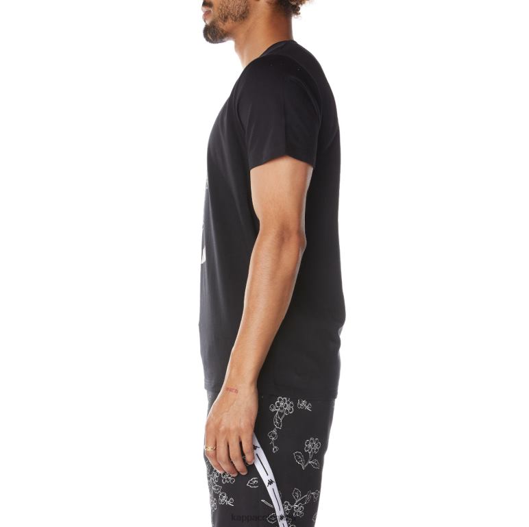 Kappa hombres auténtica camiseta de vitriolo japonés humo negro B8N4D172