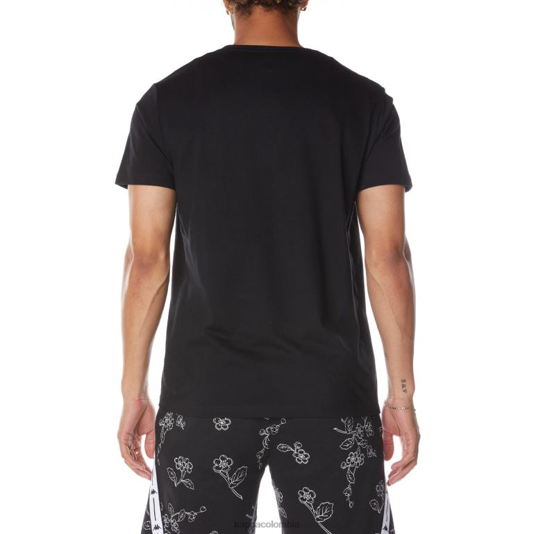 Kappa hombres auténtica camiseta de vitriolo japonés humo negro B8N4D172