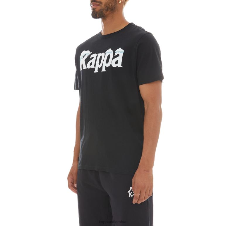 Kappa hombres auténtica camiseta sfreeze humo negro B8N4D178