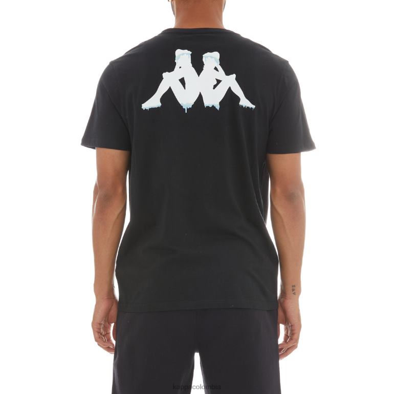 Kappa hombres auténtica camiseta sfreeze humo negro B8N4D178