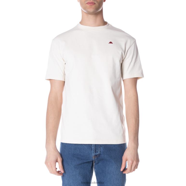 Kappa hombres bata giovani darphis camiseta crema B8N4D151