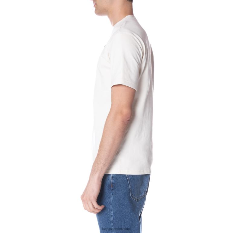 Kappa hombres bata giovani darphis camiseta crema B8N4D151