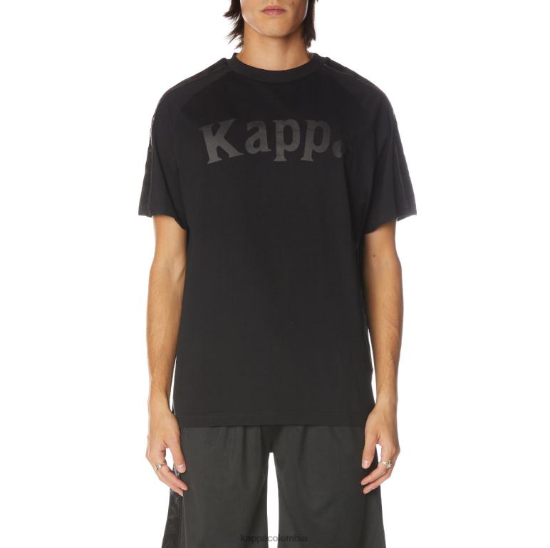 Kappa hombres camiseta 222 banda balima azabache negro B8N4D184