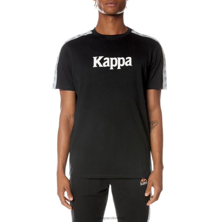 Kappa hombres camiseta 222 banda dabst negro azabache B8N4D158