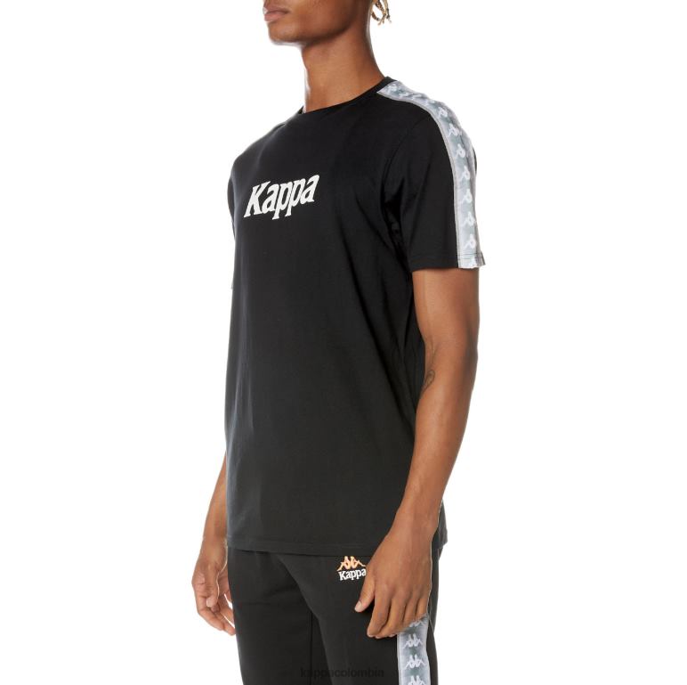 Kappa hombres camiseta 222 banda dabst negro azabache B8N4D158