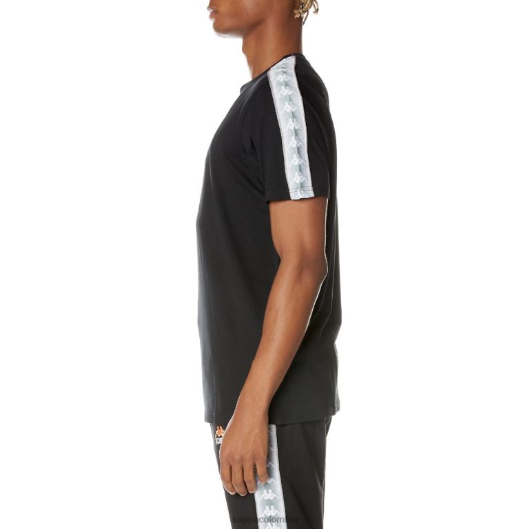 Kappa hombres camiseta 222 banda dabst negro azabache B8N4D158