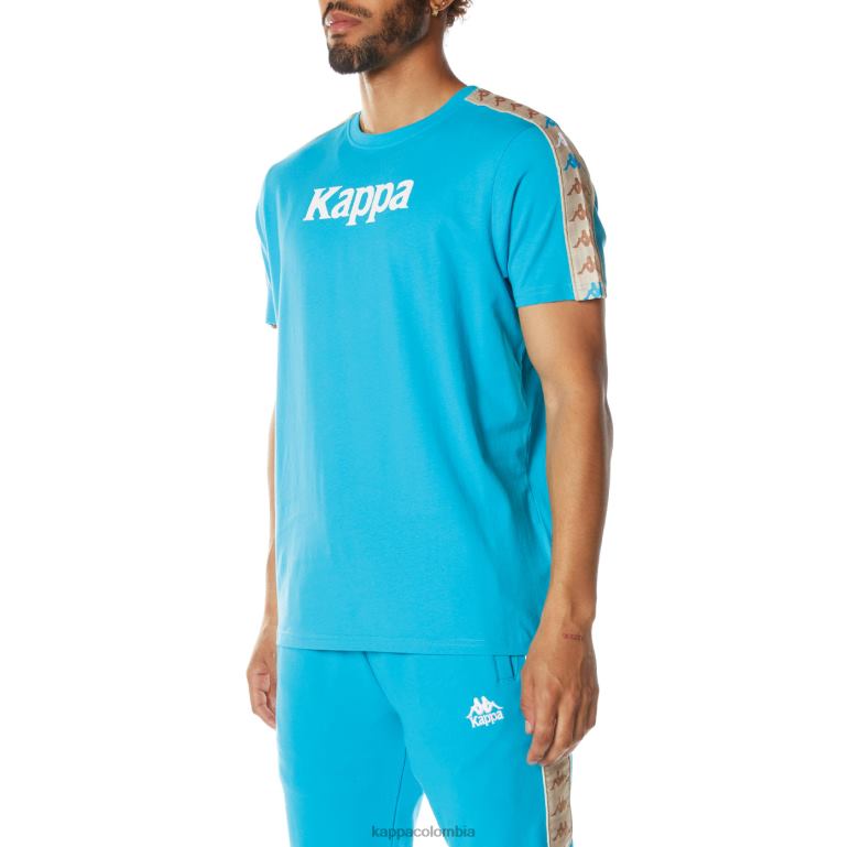 Kappa hombres camiseta 222 banda deto 2 aguamarina oscura B8N4D176