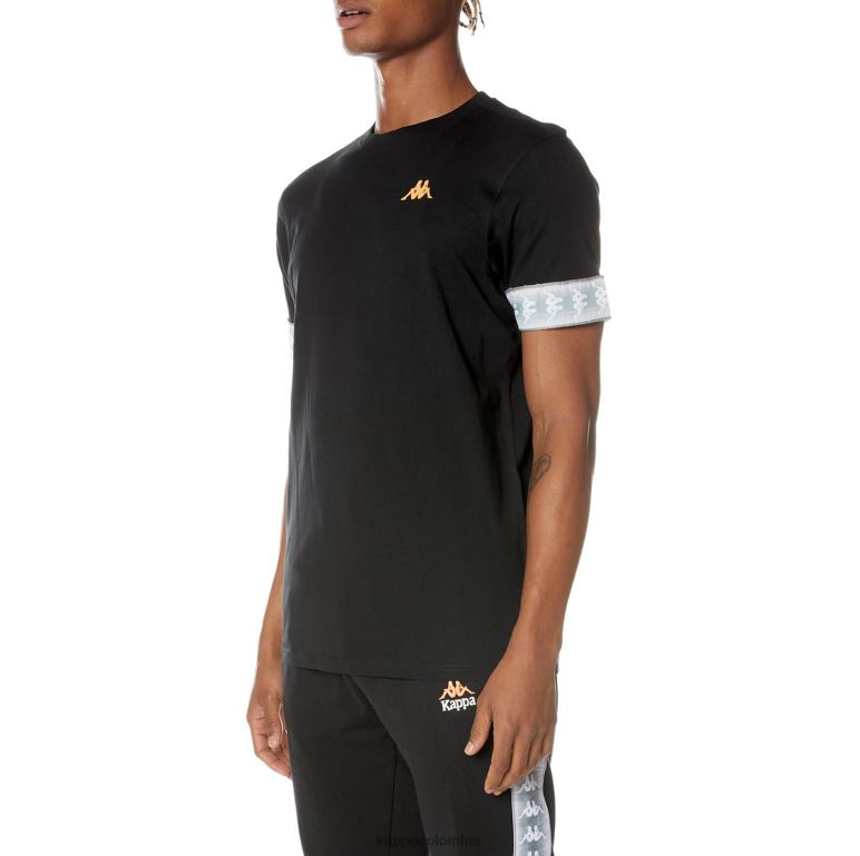Kappa hombres camiseta 222 banda torby negro azabache B8N4D131