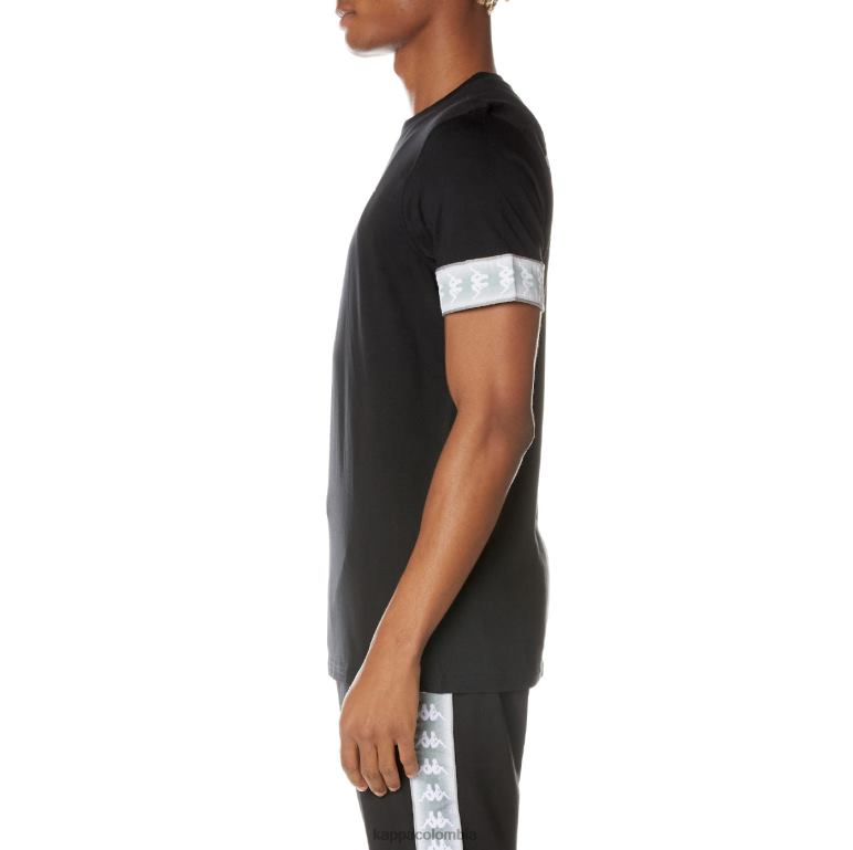 Kappa hombres camiseta 222 banda torby negro azabache B8N4D131