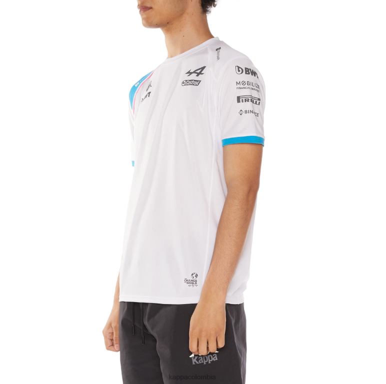 Kappa hombres camiseta abolim alpina f1 blanco azul B8N4D208