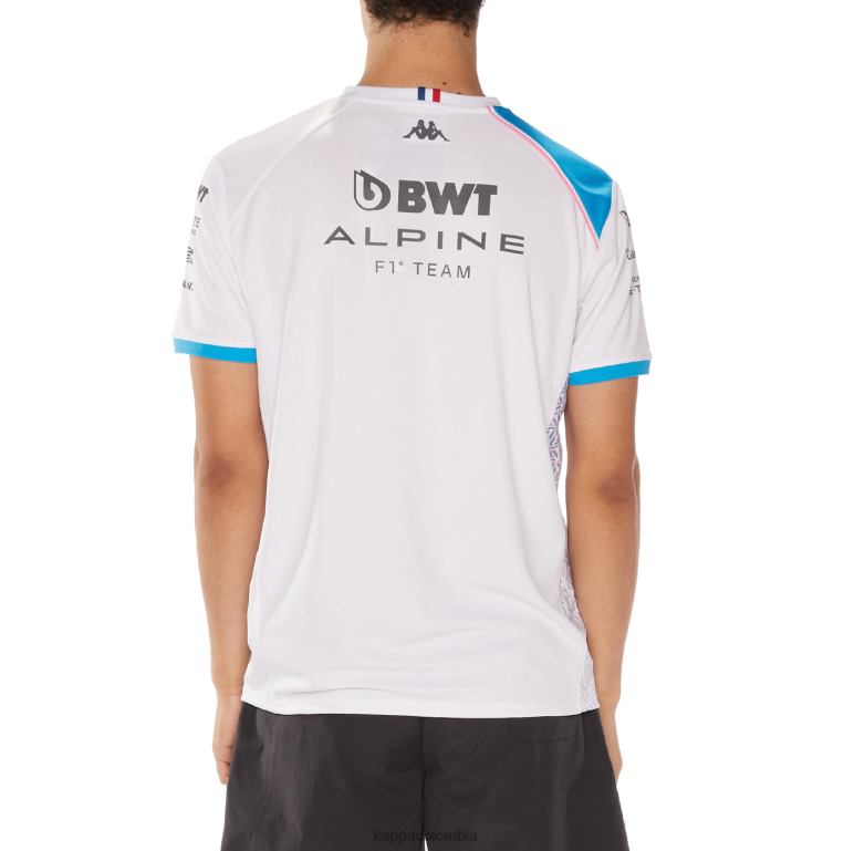 Kappa hombres camiseta abolim alpina f1 blanco azul B8N4D208