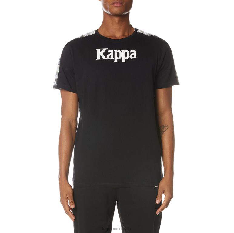 Kappa hombres camiseta artemisa auténtica azabache negro B8N4D125