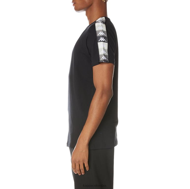 Kappa hombres camiseta artemisa auténtica azabache negro B8N4D125