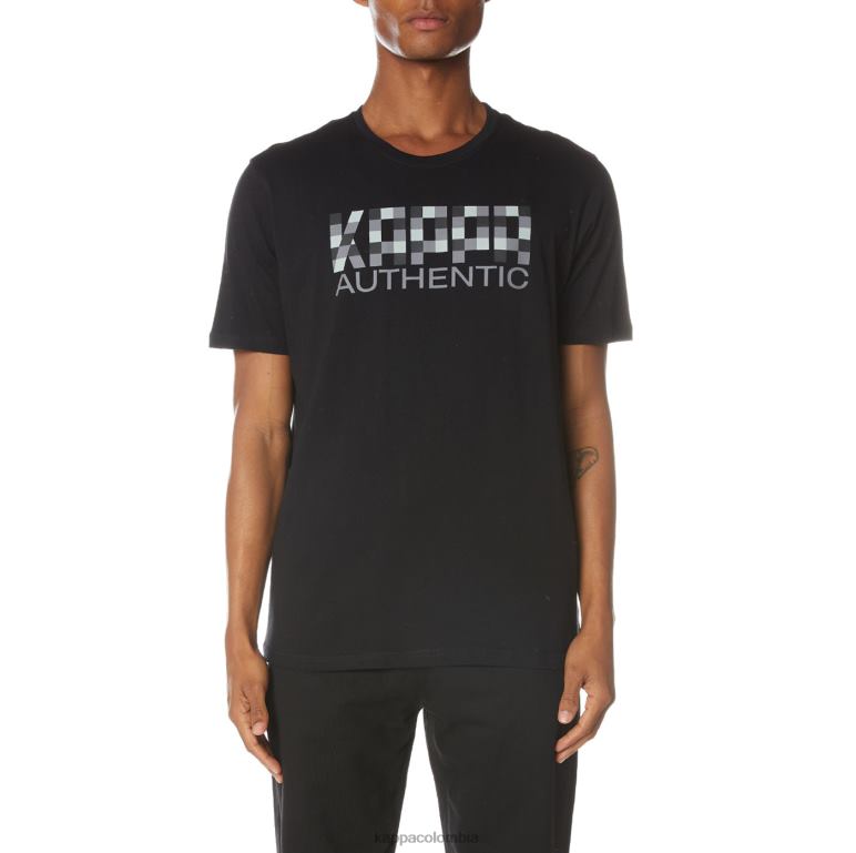 Kappa hombres camiseta autentica del rio azabache negro B8N4D133