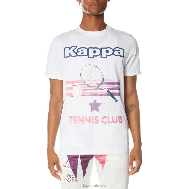 Kappa hombres camiseta con logo blanco B8N4D169