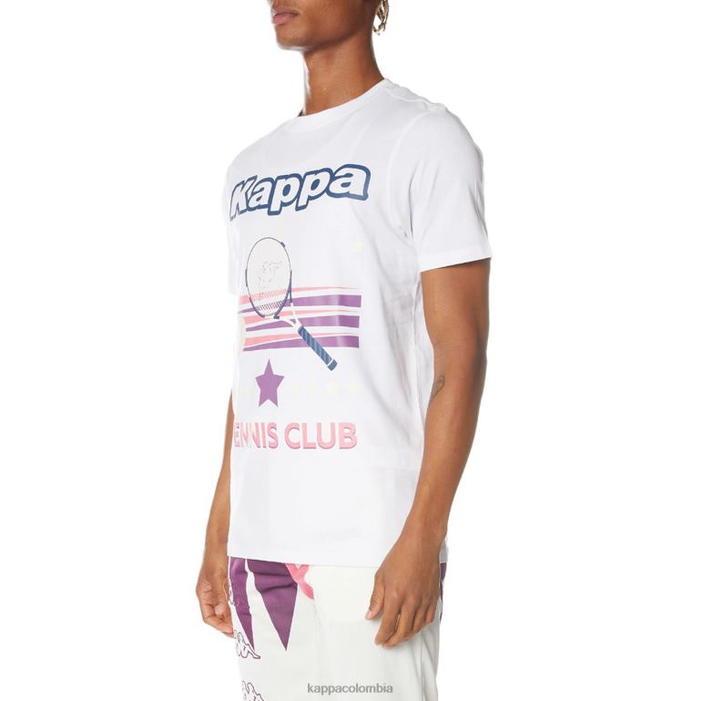 Kappa hombres camiseta con logo blanco B8N4D169