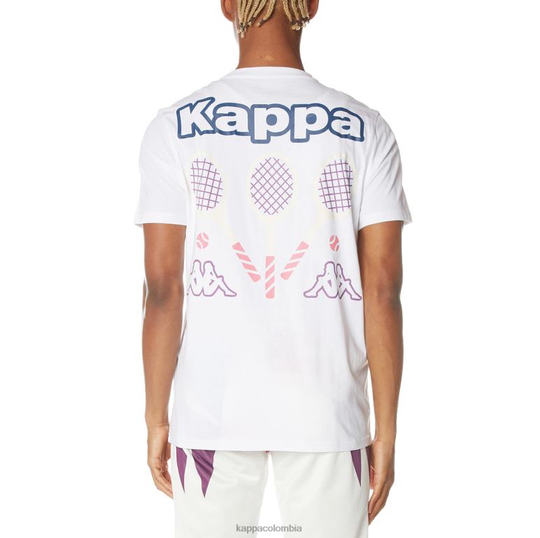 Kappa hombres camiseta con logo de mari blanco B8N4D170