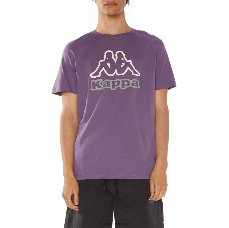 Kappa hombres camiseta con logo de ostesso Violeta B8N4D122