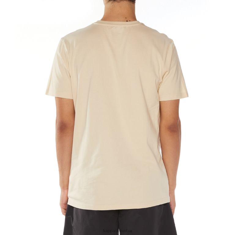 Kappa hombres camiseta con logo de ostesso beige B8N4D115