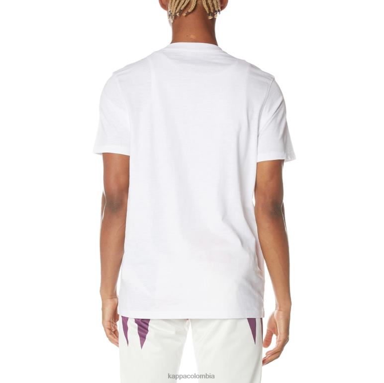 Kappa hombres camiseta con logo de ostesso blanco B8N4D204