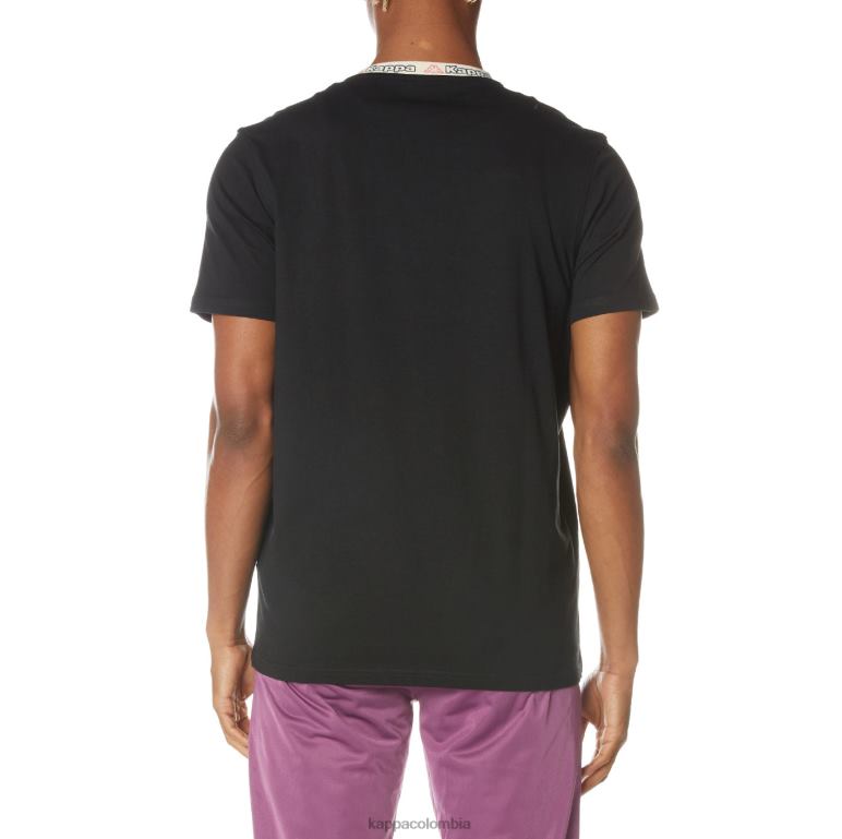 Kappa hombres camiseta con logo negro azabache B8N4D168