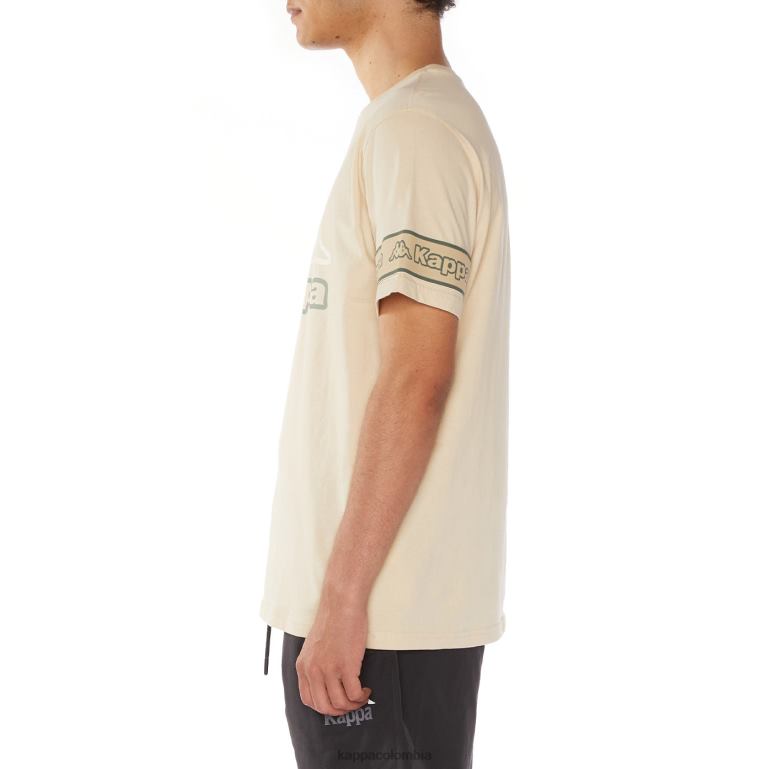 Kappa hombres camiseta con logo propio beige B8N4D113
