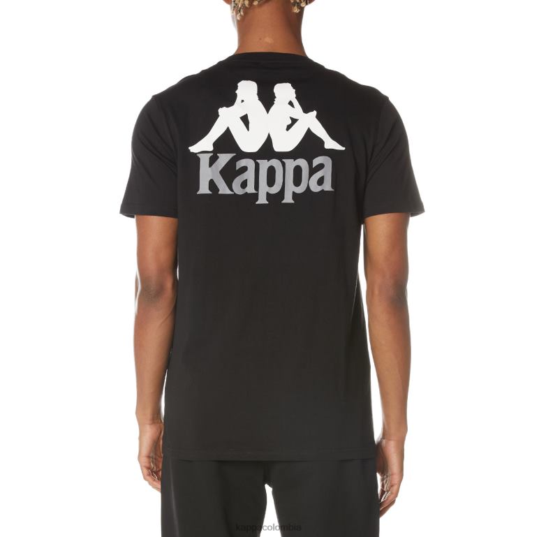 Kappa hombres camiseta de auténticos capaces azabache negro B8N4D129