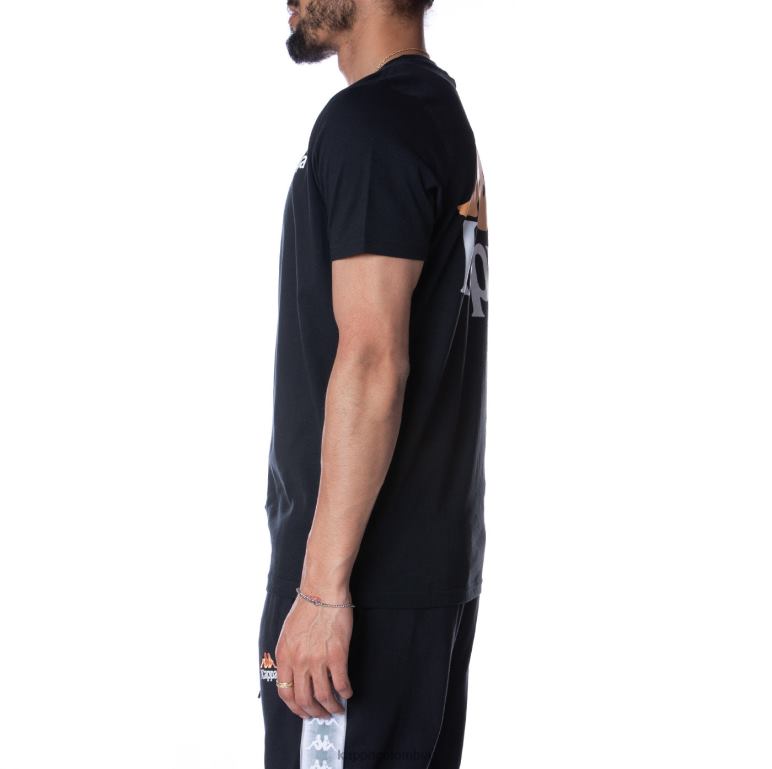 Kappa hombres camiseta de auténticos capaces negro azabache B8N4D165