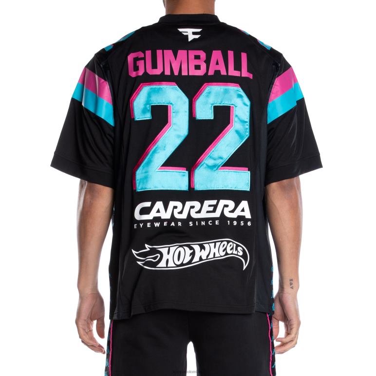 Kappa hombres camiseta de futbol 222 banda gumball glend negro B8N4D194